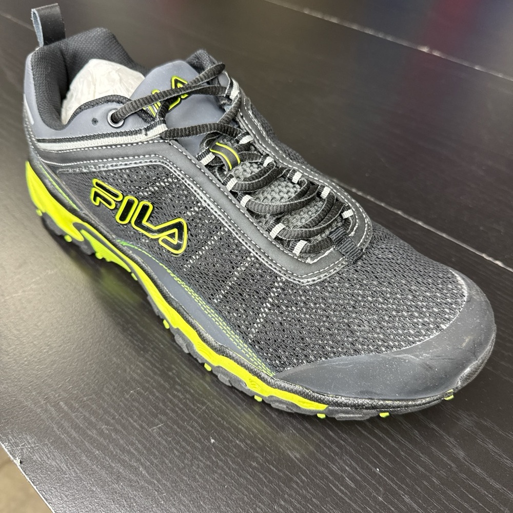 Fila Black and Lime Green Athletic Shoes
